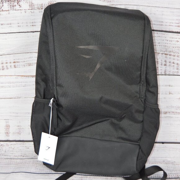 Gymshark Sharkhead Backpack V2 Black with Side Pockets - Brand New - Picture 1 of 14